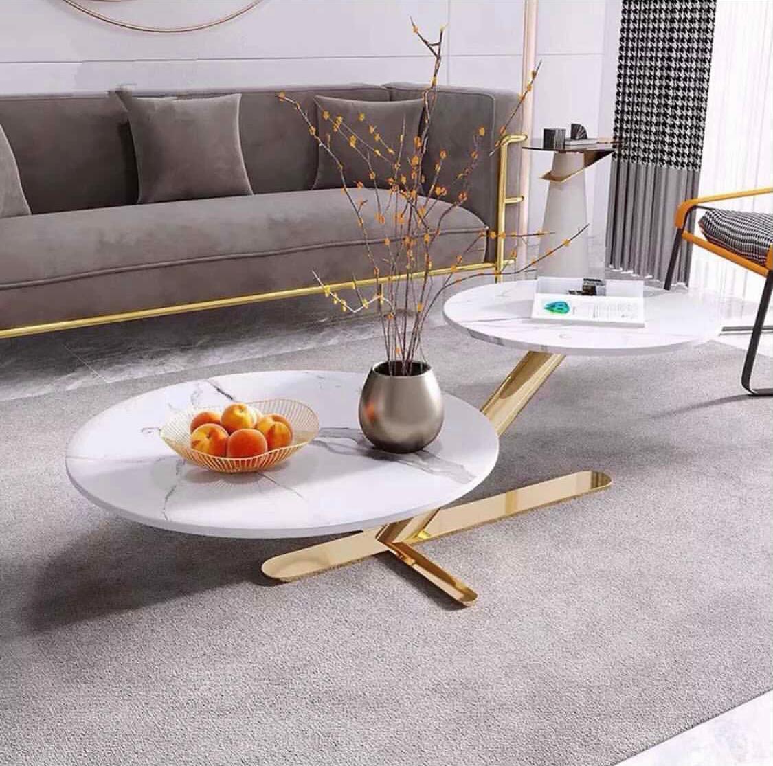 Nested marble coffee deals table