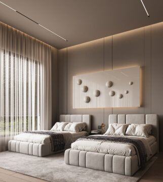 Modern single bed design for Room UAE/Dubai - Everything Marble & Wood Estate