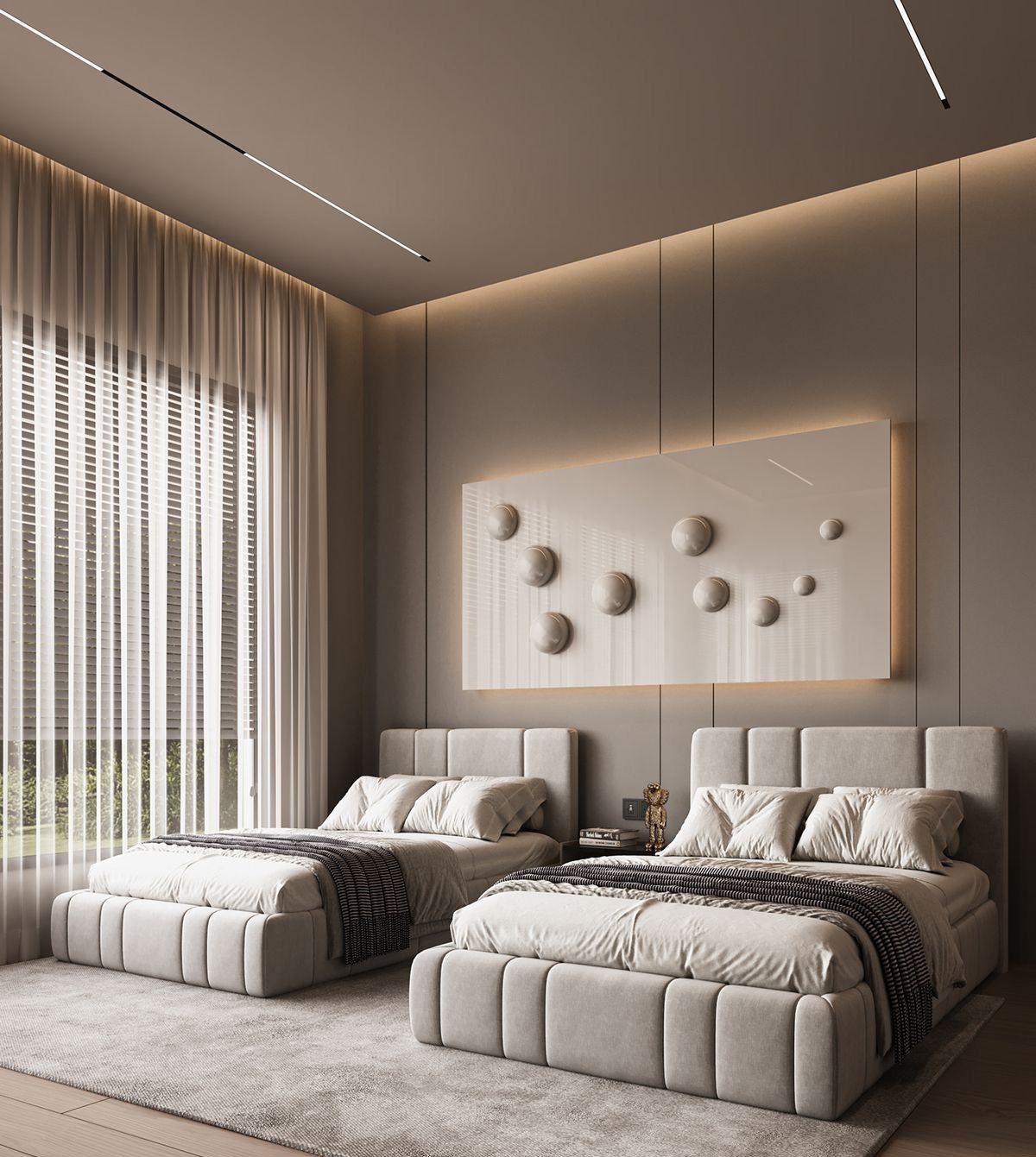 Modern single bed design for Room UAE/Dubai - Everything Marble & Wood Estate